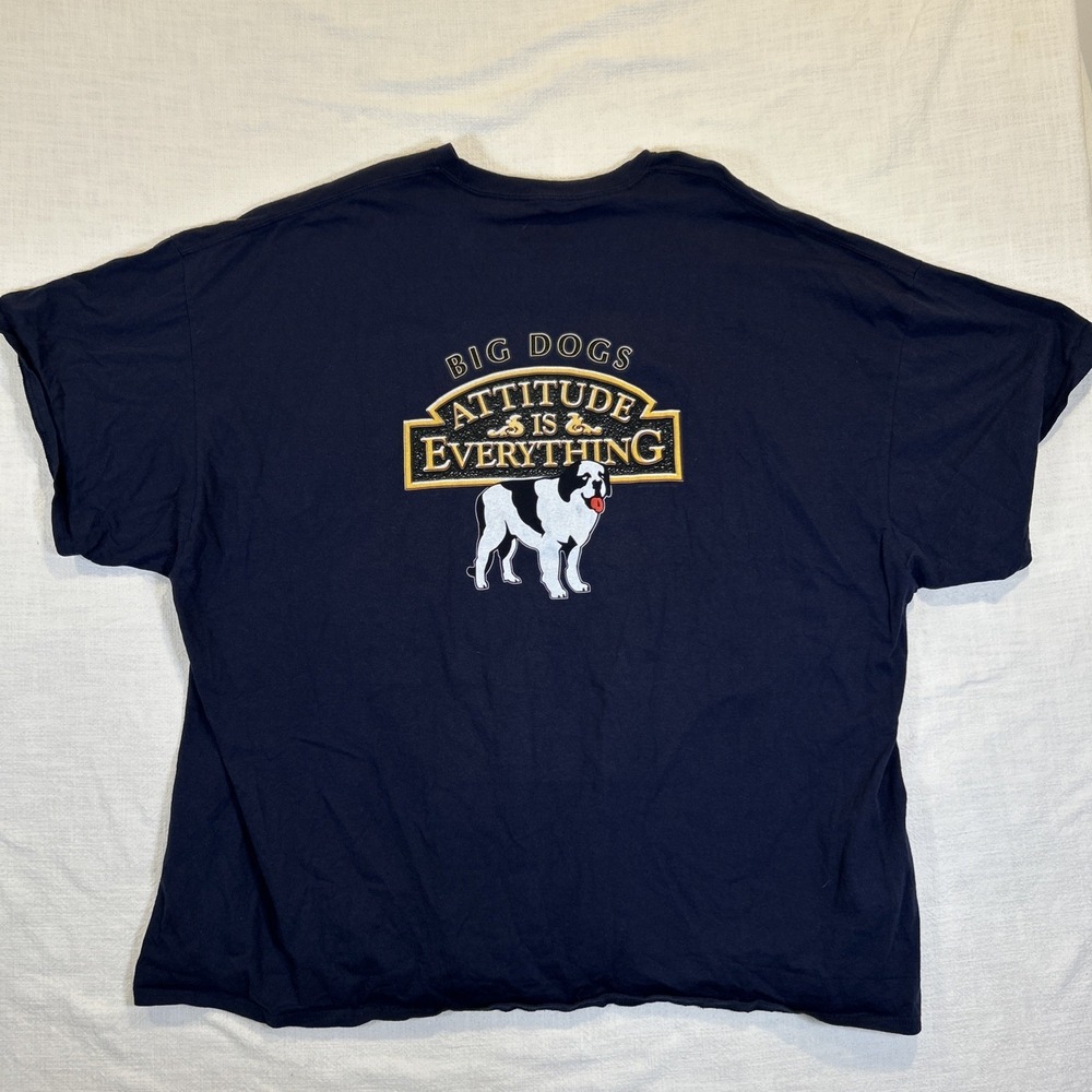 Big Dogs Men's 5XL Blue Authentic Shirt 'Attitude is Everything' 100% Cotton - Picture 8 of 8